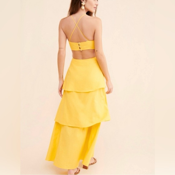 FARM Rio Yellow Maxi Dress - Picture 2 of 7
